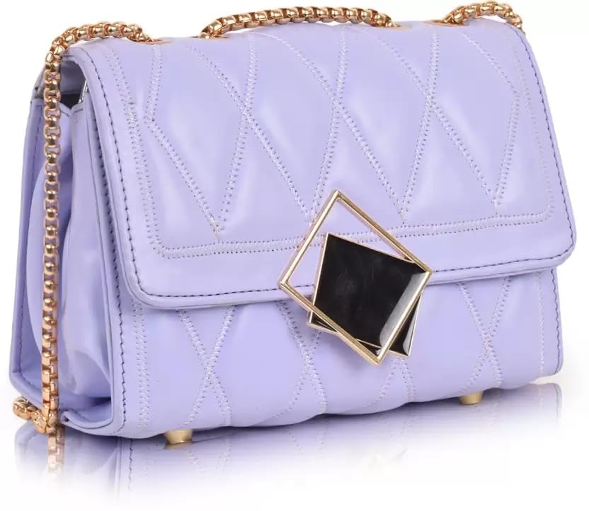 Women's Quilted Shoulder Bag with Chain Strap | Fashion Crossbody Handbag for Girls & Women | Stylish Flap Closure Purse for Party, Travel, Shopping & Daily Use-image-39