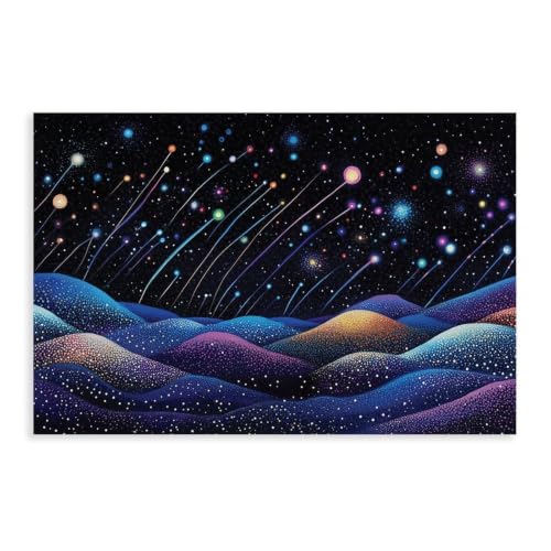 Impression galaxie bleu foncé ciel étoilé 61x91,4 cm pour salon