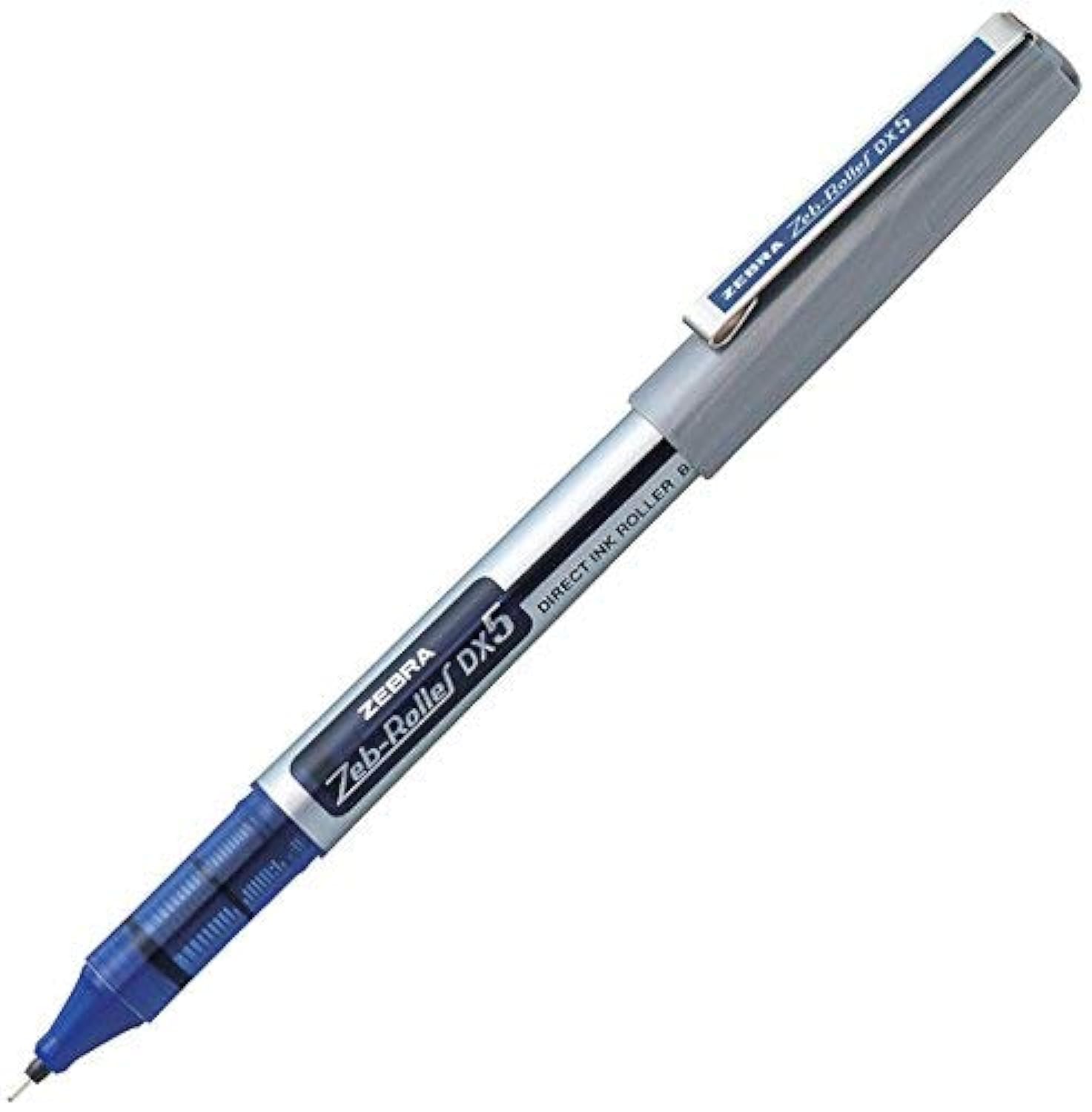 ZEBRA DX-5 NEEDLE POINT ROLLERBALL PEN 0.5mm Tip EX-JB4 BLUE (PACK OF 3)