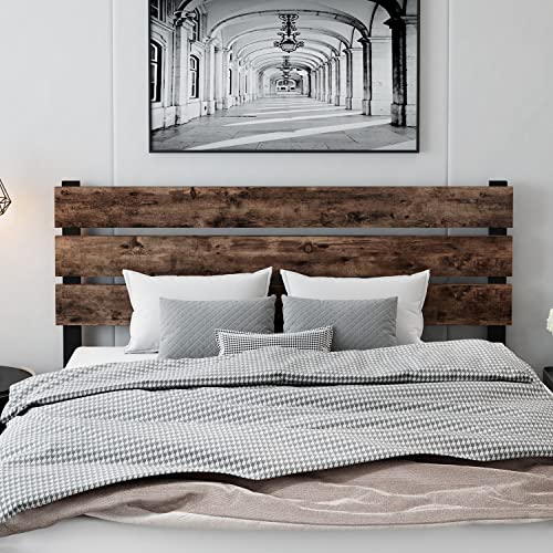 Keureedg Headboard Only Wooden Headboard With Metal Slats, Stable Structure And Easy To Assemble, Twin Xl/Queen/King (Queen) #TOP1