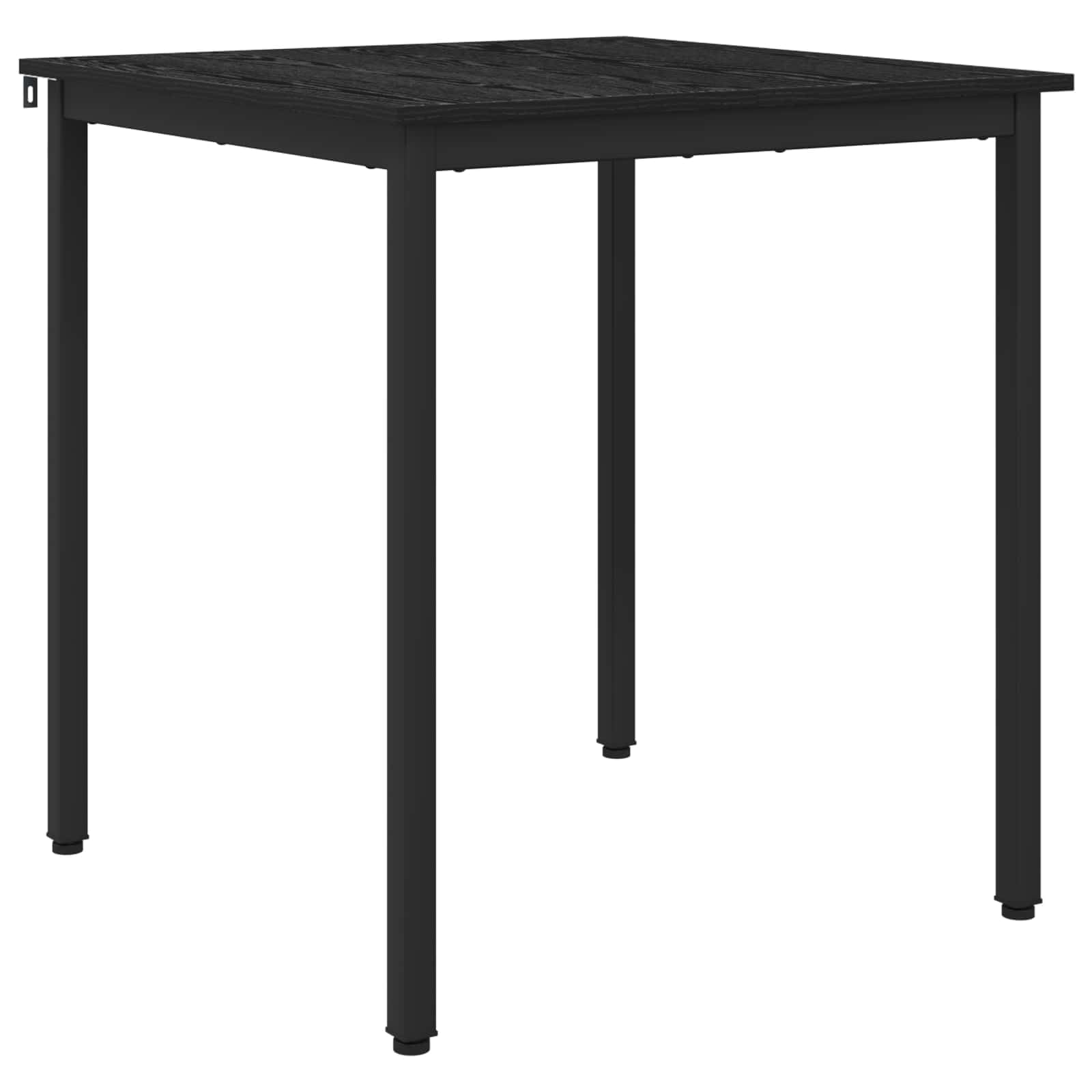 Table à manger 70x70 cm en bois et métal noir minimaliste