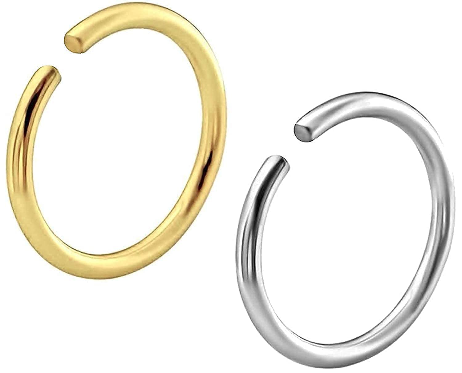 Soni Jewellery Surgical Steel 8mm No Rusting Pack Of 2 Pcs Clip-On Non-Pierced Nose Ring For Women And Girls (d-26) (B0C2ZDTMQ6) Amazon Price History, Amazon Price Tracker