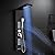ROVATE LED Shower Panel Tower System Stainless Steel, Rainfall Waterfall Shower Panel with Jets and Handheld, 5 in 1 High Pressure Shower Tower System with Tub Spout, Black