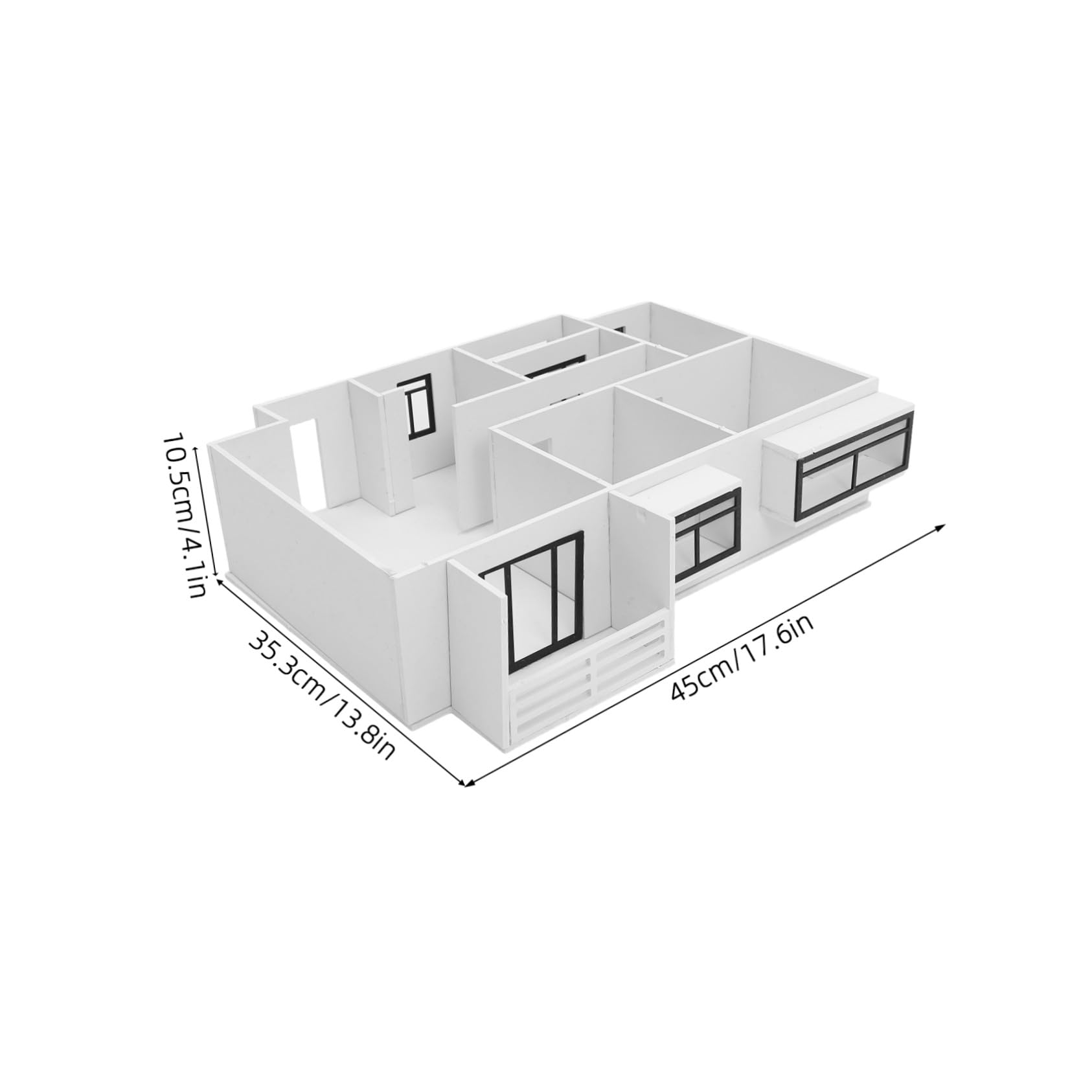 HOMSFOU 1:25 Architektur Bausatz Wohnungsmodell Satz aus Pvc und Acryl Einfach Zusammenzubauen für Apartment Modellbau und Design Lernzwecke