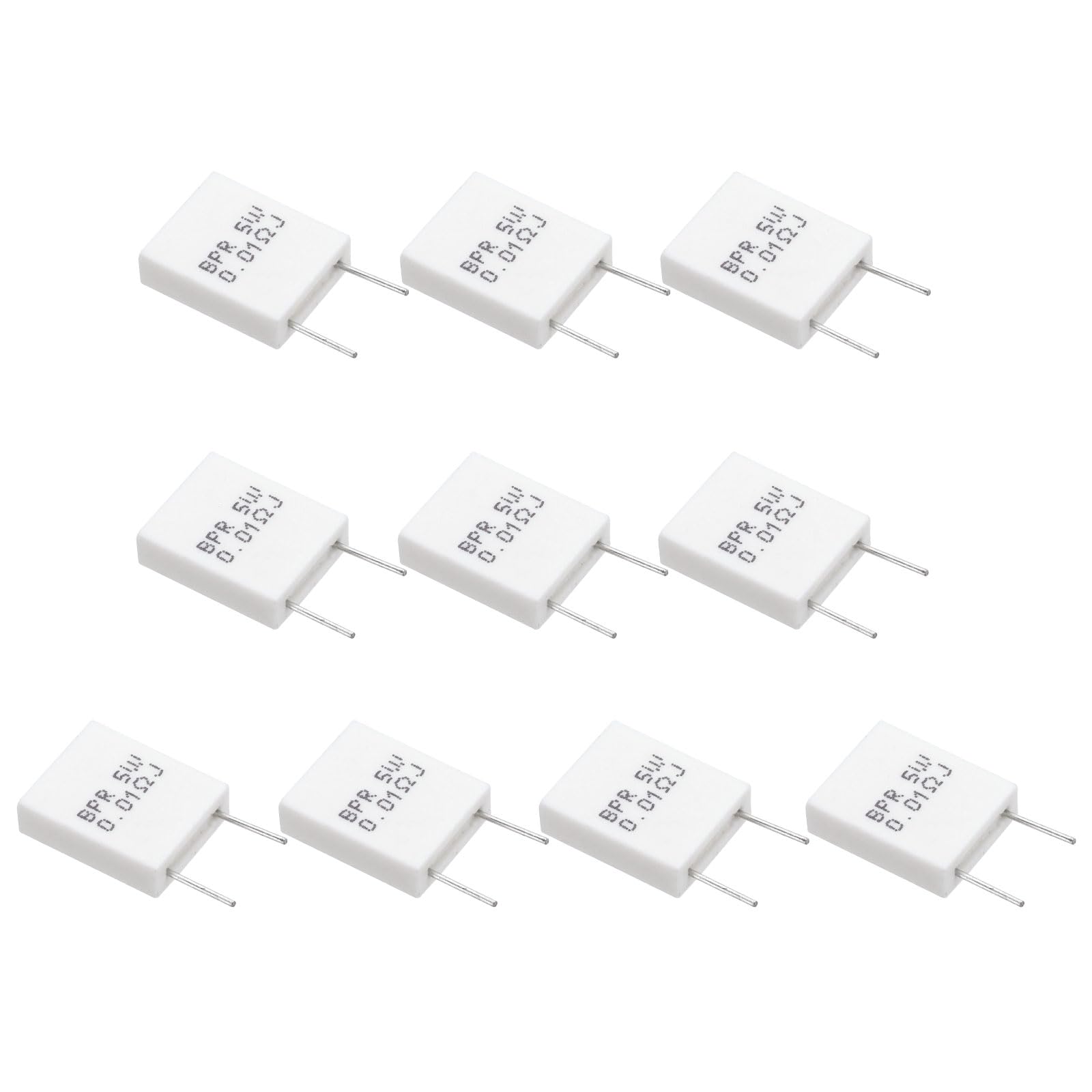 10pcs Wirewound Cement Resistor Ceramic Resistance 10W horizontal 0