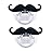 Baby Funny Pacifier Cute Kissable Mustache for Babies and Toddlers Unisex - 0-6 Months Baby Orthodontic Mustache Pacifier BPA Free -Pack of 2