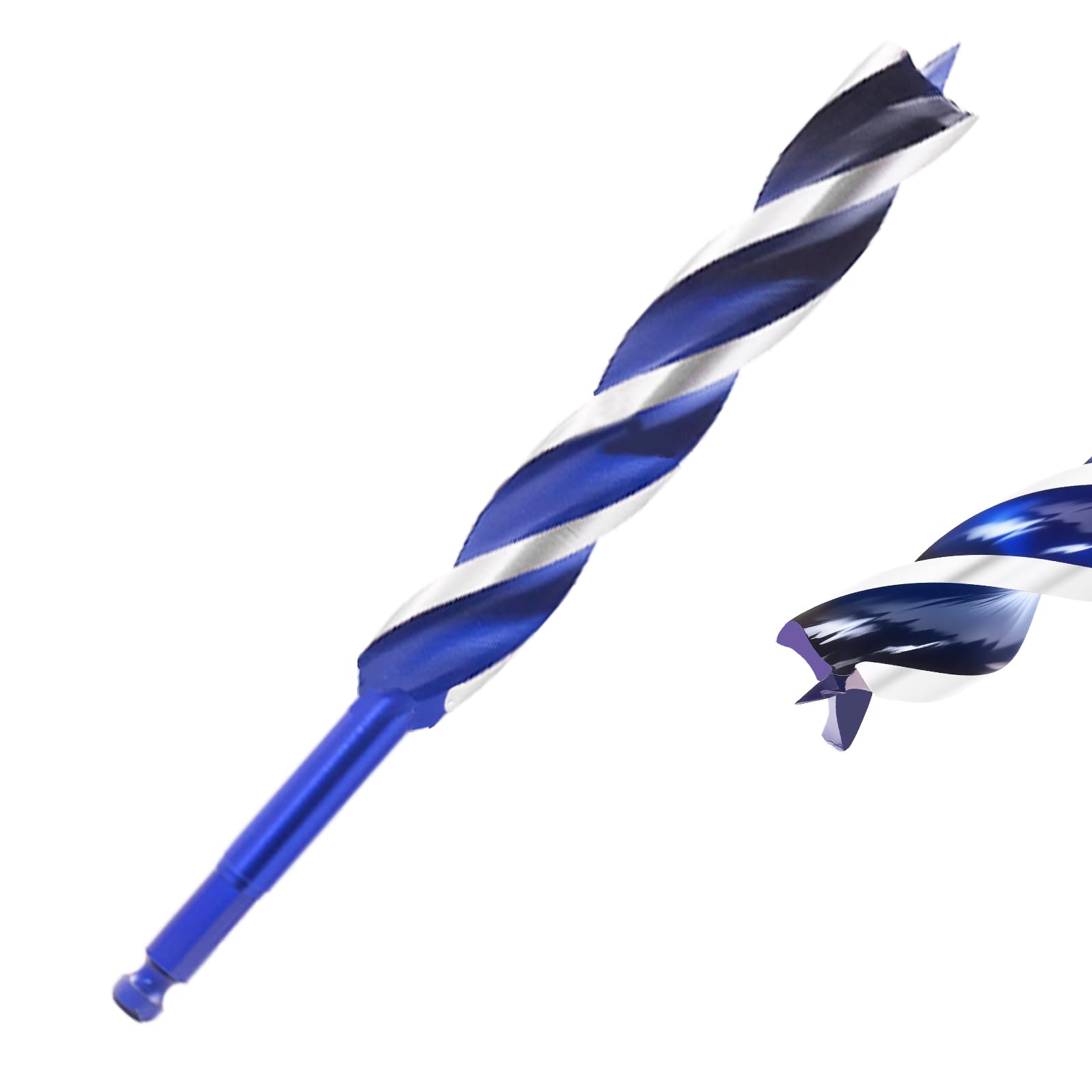 Wood Drill Bits, 18mm x 155mm Long Drill Bit for Wood Carbon Steel Quick Change Hex Shank Wood Drill Bit for Woodworking, Softwood and Plastic