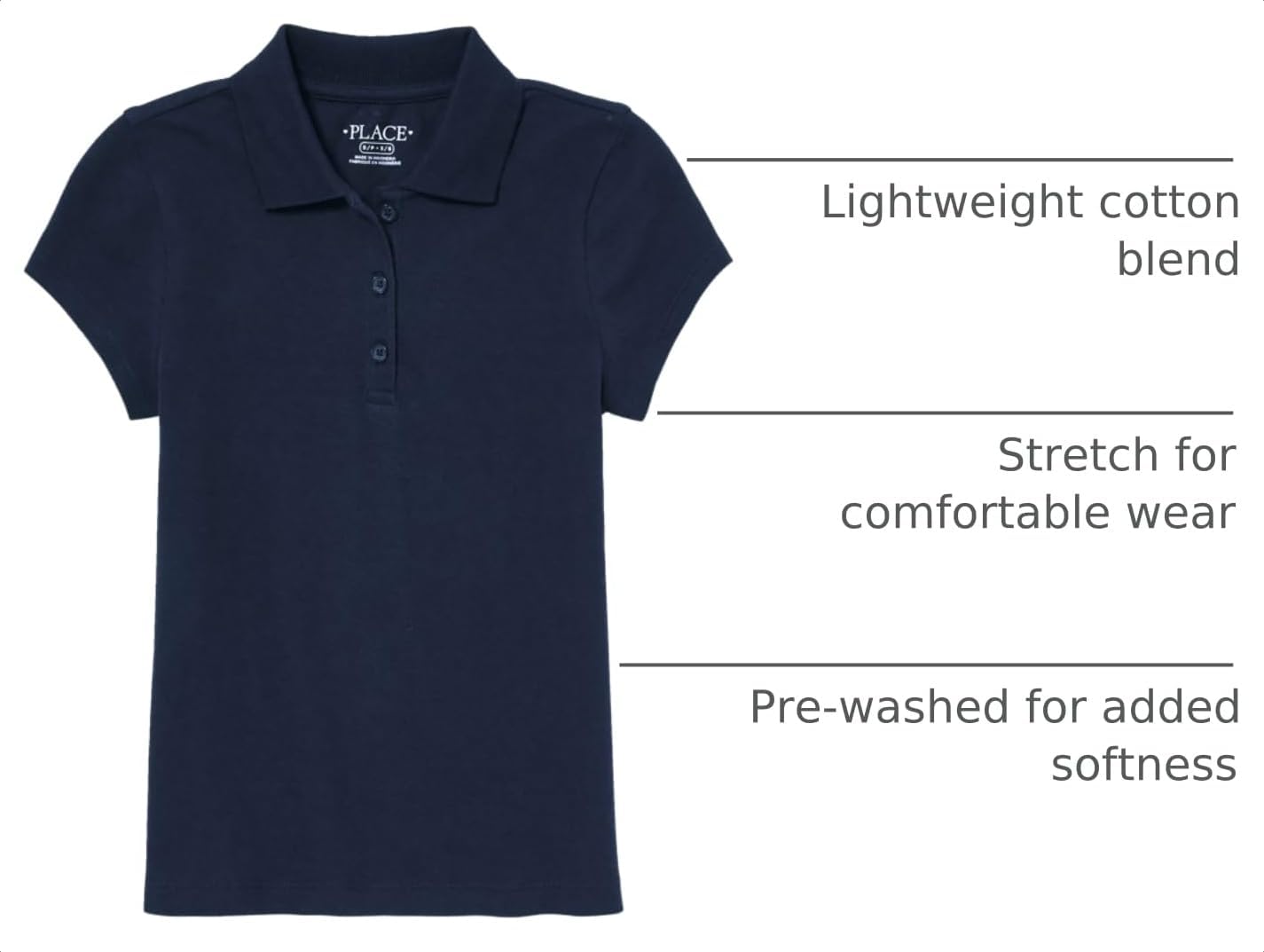 The Children's Place baby-girls And Toddler Short Sleeve Ruffle Pique Polo