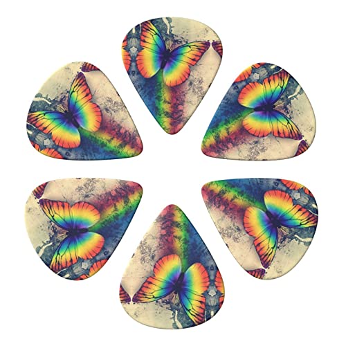 Rainbow Butterfly Lot de 6 médiators pour guitare acoustique, guitare électrique, basse, ukulélé – fins, moyens et épais… - Les Beatles, Paul McCartney, John Lennon, RIngo Starr, George Harrison Rainbow Butterfly Lot de 6 médiators pour guitare acoustique, guitare électrique, basse, ukulélé – fins, moyens et épais… – Image 5