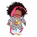 Gaeirt Bambola Giocattolo per Bambini, Bambola Nera per Bambina, Bambola per Bambini, Bambola Africana, Moda per Regali per Feste(Q8-051C Uccello a Strisce Grigie)
