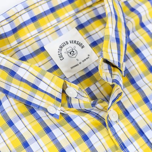 Image of Dubinik Mens Short Sleeve Button Down Shirts Soft Breathable Summer Vintage Regular Fit Lightweight Men's Casual Shirt