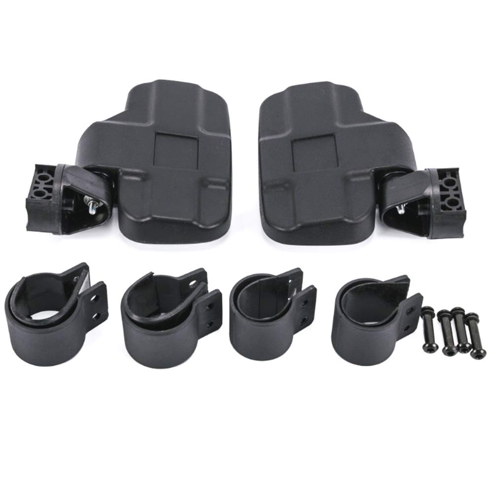 Specchi UTV Specchietti retrovisori laterali con supporti da 1,75 pollici o 2 pollici Compatibile con UTV Polaris Ranger RZR XUV con vetro temperato infrangibile ad alto impatto Nero 1 paio