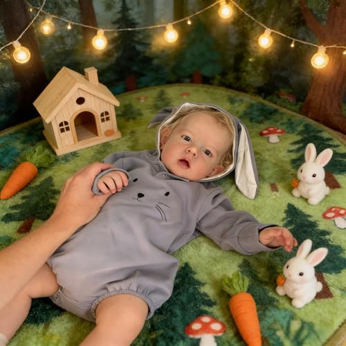 ROSHUAN Muñecas realistas de bebé Reborn de 20 pulgadas, de silicona, cuerpo completo, de vinilo, realista, cabello rubio, muñecas de bebé anatómicamente correctas para niños a partir de 3 años y