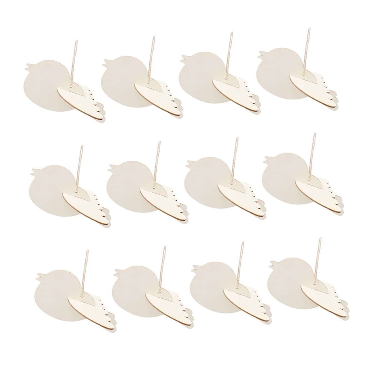 50 Stück DIY Holzvogel Anhänger - Unfertige Mini-Vogelscheiben Für Basteln, Scrapbooking & Deko