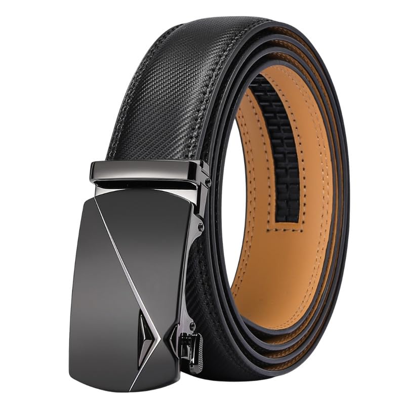 kacheeg Men’s Leather Automatic Buckle Belt – Two-Layer Cowhide Business Casual Trouser Belt-picture-48