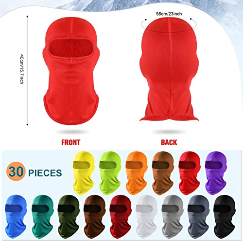 Image of 30 Pcs Balaclava Ski Mask Full Face Cover Neck Gaiter UV Sun Protection for Outdoor Sports Cycling Bandana