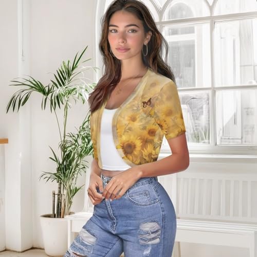 Xhuibop Women Cropped Cardigan Bolero Shrugs for Dresses Formal Comfortable Tops Soft Dress Cover up for Work Travel3