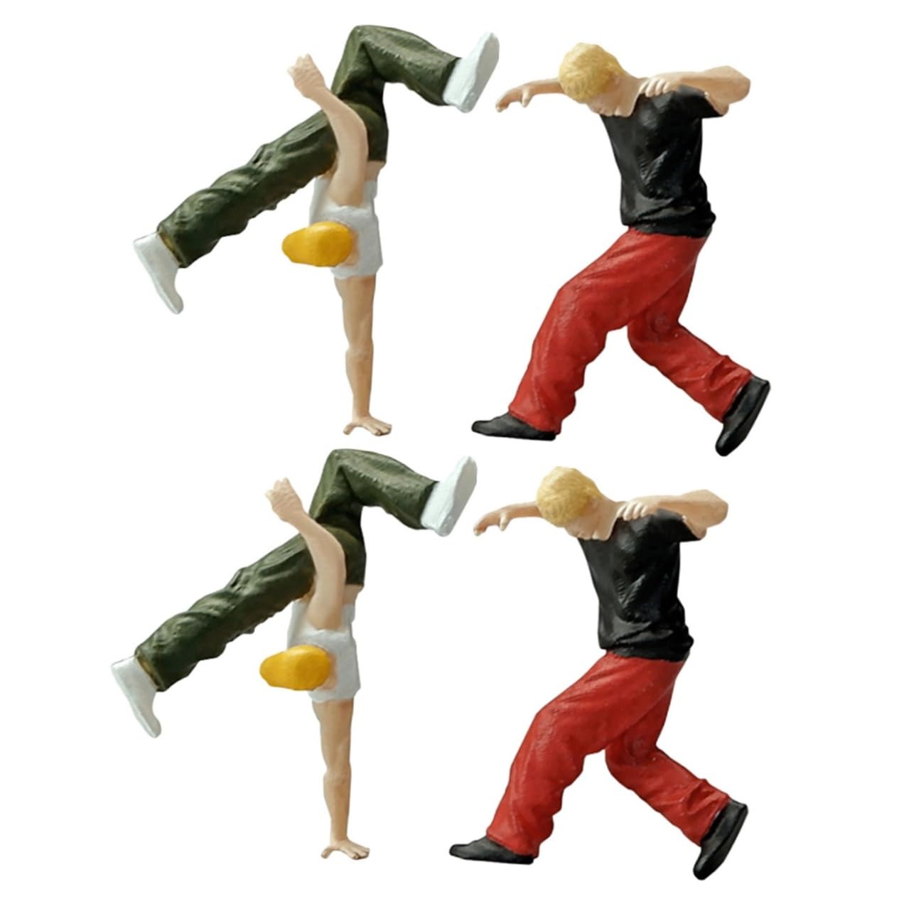 Housoutil 2 Set Miniatura Hiphop Da Figure Maschili Per Decorazione E Allestimento Scene Danza Urbana Articoli Per Appassionati Hiphop 2 Pezzi * 2