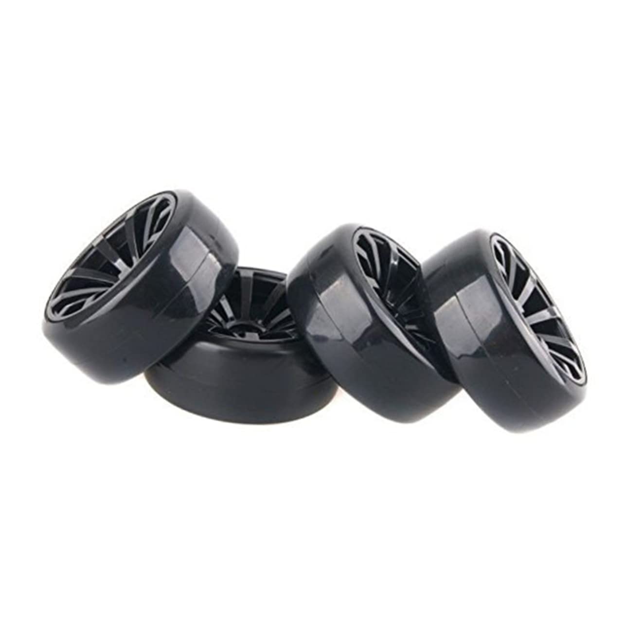 TOYANDONA 12 Pièces Pneu avec Jante Pneu De Voiture 1/10 Rc De Voiture à La Dérive Périnée Dur De Course
