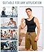 TAILONG 2 Pack Compression Shirt Men Body Shaper Slimming Shirt Tank Top Shapewear Tummy Control Vest