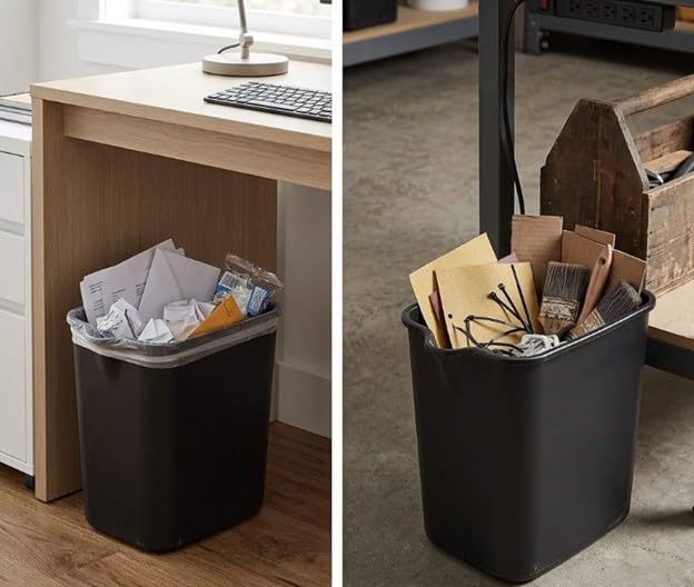 Pinch'm Wastebasket Black 14 qt 3 Units
