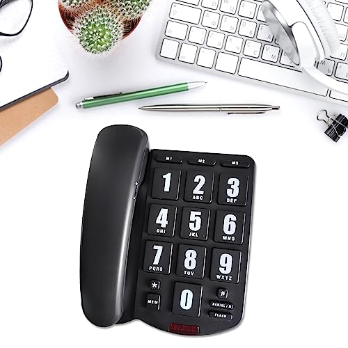 Teléfono fijo con teclas grandes para adultos PK3000 negro miniatura 2