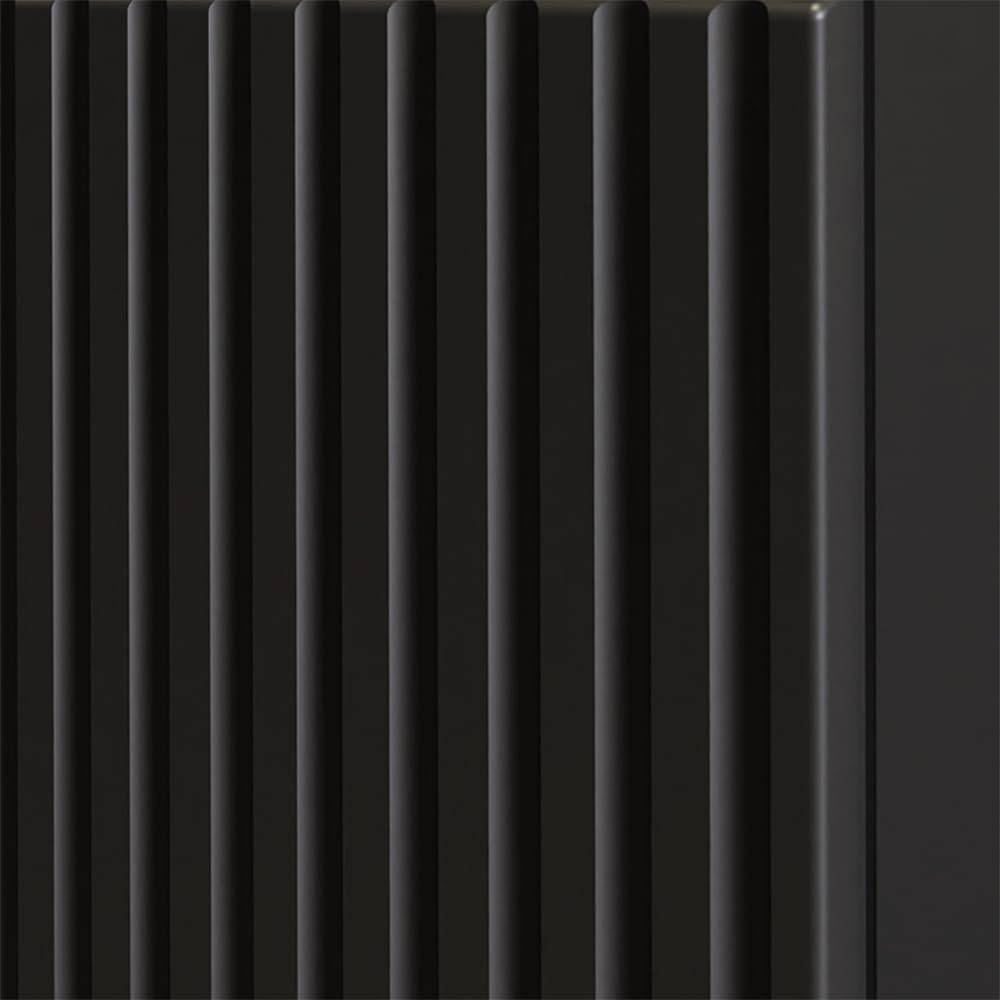 Lomadox Armadio alto da bagno nero scanalato frontale armadio laterale a 2 ante (L x A x P) ca. 30/140/30 cm