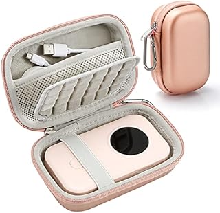 Hard Travel Carrying Case for Phomemo D30 Label Maker Portable Mini Thermal Label Printer and It's Accessories, Protective Storage Bag - Rose Gold