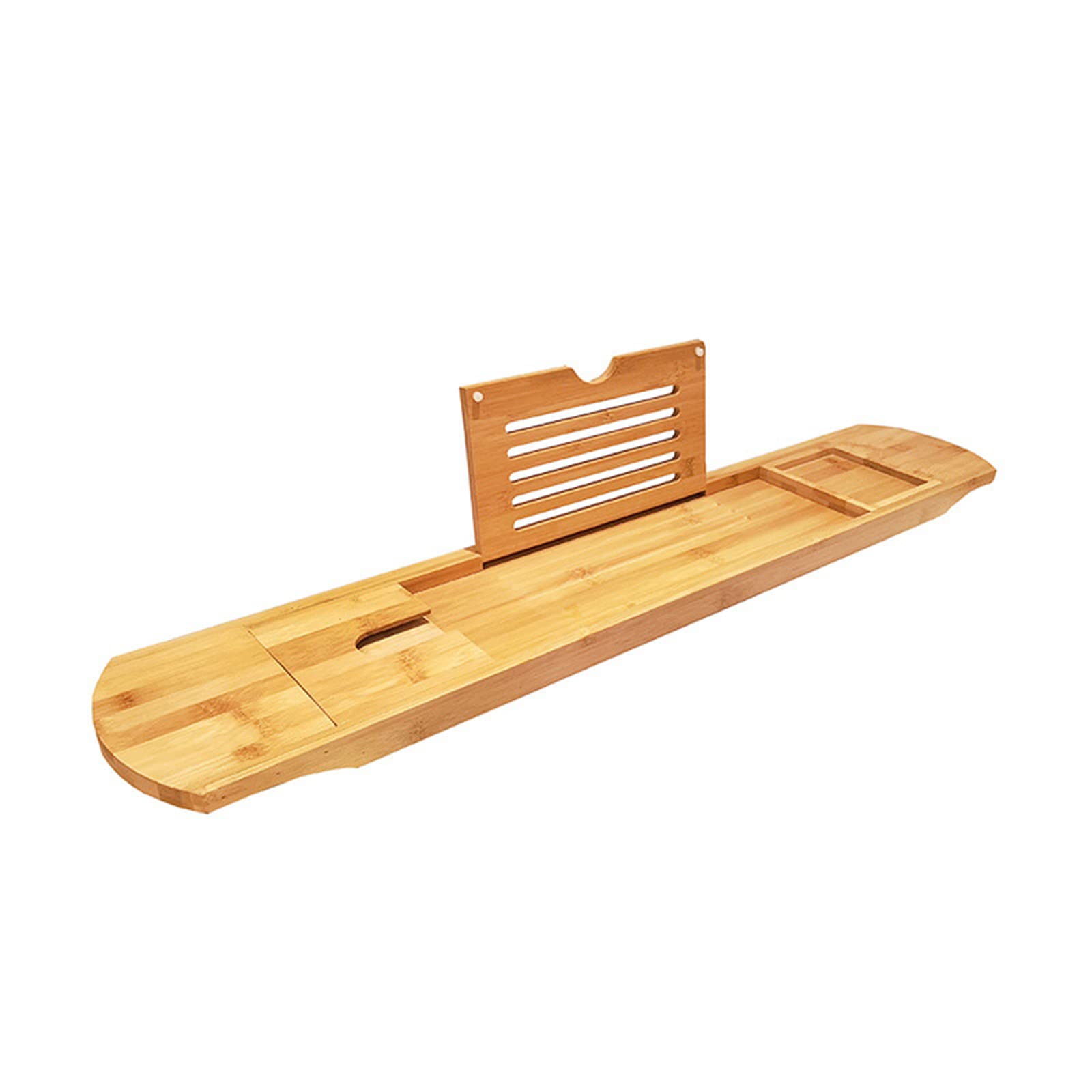 Bandeja de bañera para adultos, de madera expandible con soporte para teléfono, ranuras para copas de vino y soporte para libros, accesorio de relajación premium para experiencia de spa