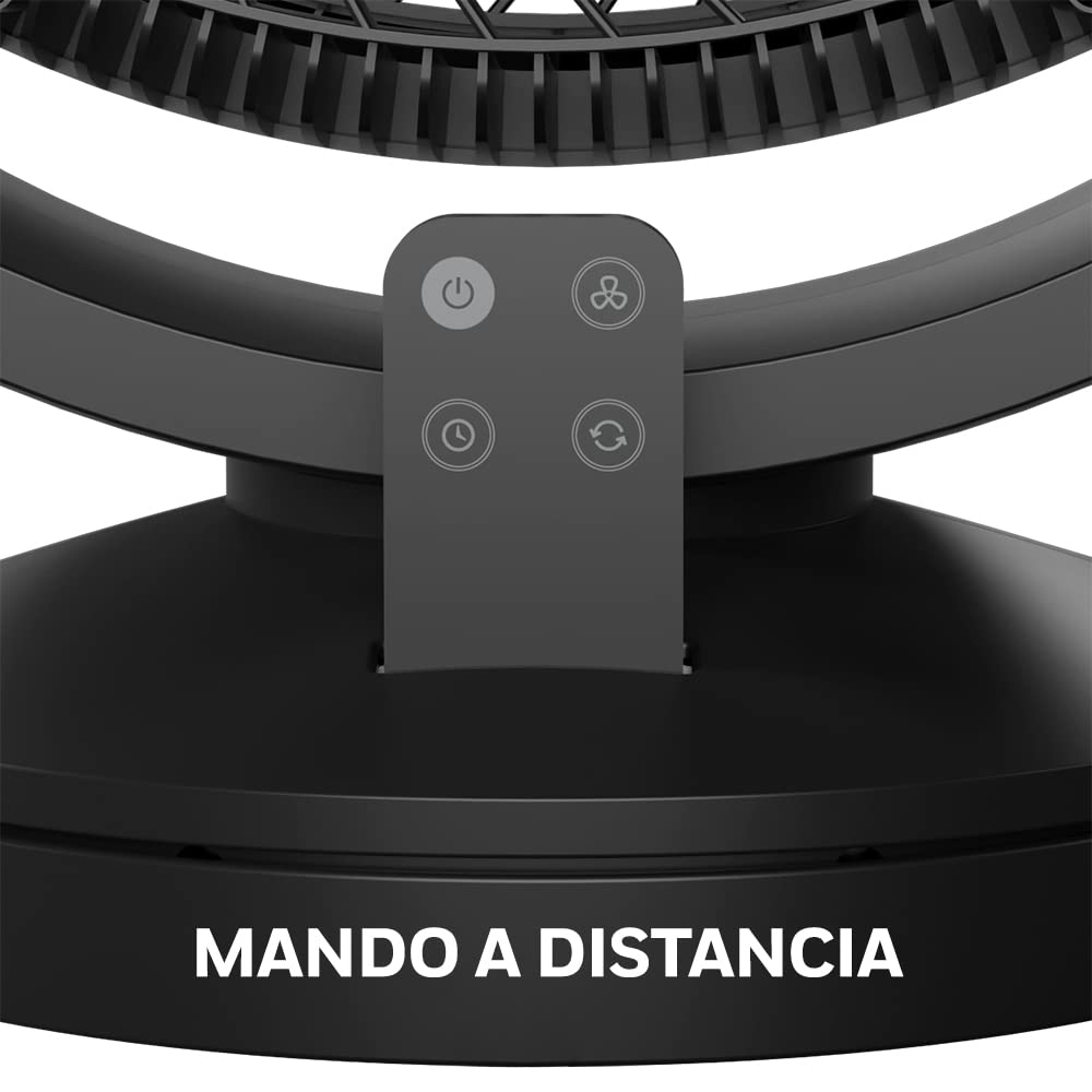 HONEYWELL HF715BE4 - Ventilador digital oscilante Turbo Force de (personal; pequeño; para el hogar o la oficina; con mando a distancia; comandos electrónicos con LED; 3 velocidades; giro de 90 grados)
