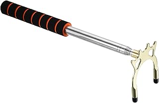 PATIKIL Retractable Billiards Cue Stick Bridge, EVA Pool Cue Accessory with Removable Brass High Bridge Head for Pool Table Competition