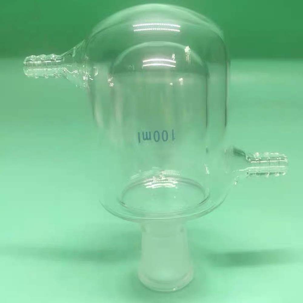 1 szt. Dwuwarstwowa butelka reaktora ze szkła borokrzemianowego ze złączem 24/29 - zlewka laboratoryjna do reakcji chemicznych(25ml)