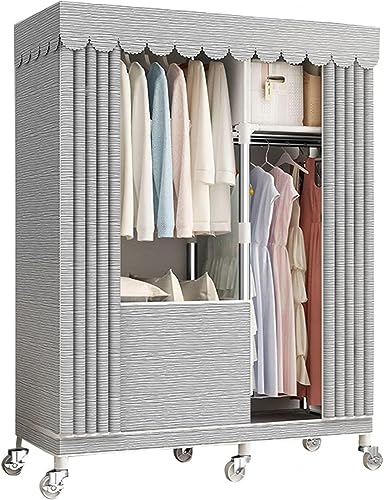 Armarios portátiles de lona con organizador de ropa y estantes portátiles para habitaciones
