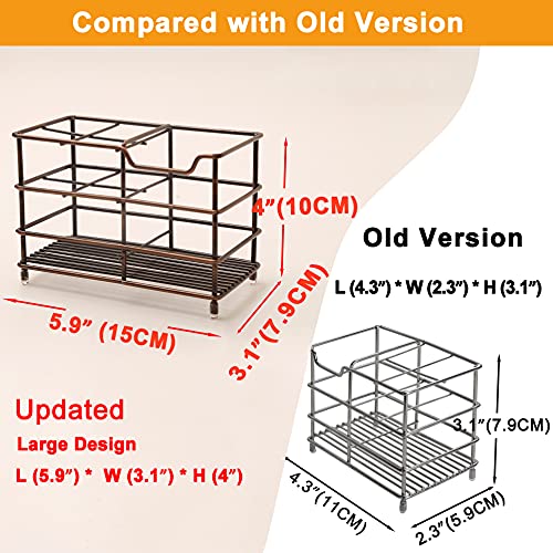 Dseap Toothbrush Holder, Electric Toothbrush Holder - Stainless Steel Tooth Brush Holder, Toothpaste Holder Organizer Stand Caddy For Bathroom, Red Antique Copper #TOP1