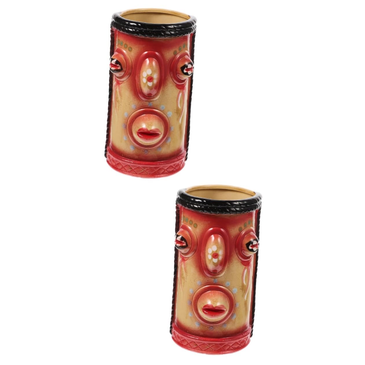 Cabilock 2 Piezas taza tiki juice cup vasitos para postres vasos de vino tea mug vasos vino copa para vino vasos tiki de porcelana copa de coctel copa de vino decorativa gafas tiki cerámica