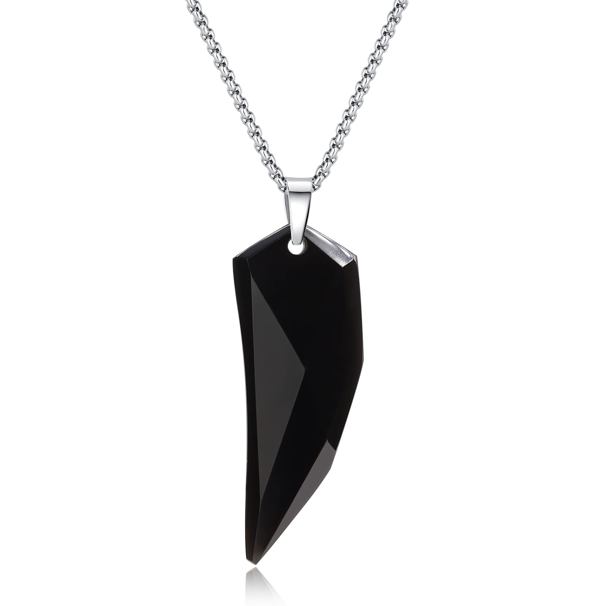 COAI Collier Chaîne Pendentif Dent de Loup Amulette Homme Femme