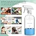 GIVAMEIHF 4 Pack Glass Spray Bottles with Silicone Sleeve,16oz Clear Glass Spray Bottles Refillable Empty Bottle with Adjustable Nozzle,Spray Bottle for Cleaning Solutions,Essential Oils,Pets,Hair