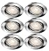 Produktbild Trango 6er Set LED Einbaustrahler in Chrom Rund 6729-068MCOB Bad Einbauleuchte, Deckenstrahler, Einbauspots, Deckenlampe, Spots incl. 6x 5 Watt LED Modul Ultra Flach nur 3cm Einbautiefe