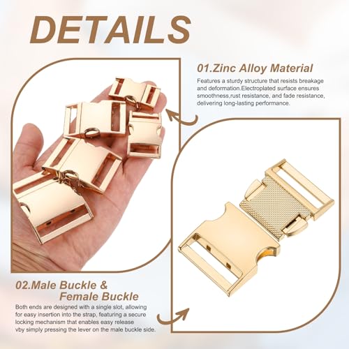 Boucle à dégagement rapide 31,6mm métal zinc réglable pour sangle