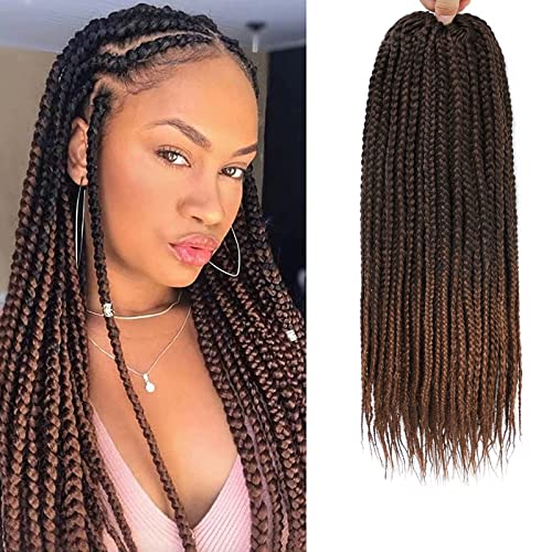 Box Braids Crochet Hair Prelooped 14 Inch 8 Packs...