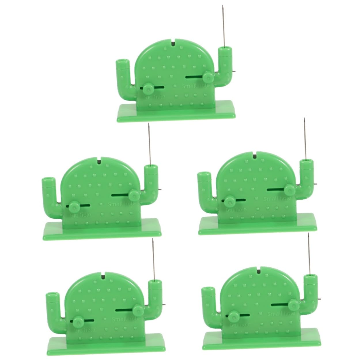 TEHAUX 5pezzi Cactus Needle Threader Multifunzionale per e Attrezzo per Infilare per Ridotta
