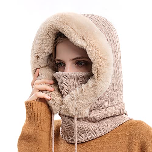 TAGVO Pasamontañas Termico para Mujer, Pasamontañas Invierno Capucha Polar Máscara de Esquí Balaclava Máscara Polar...