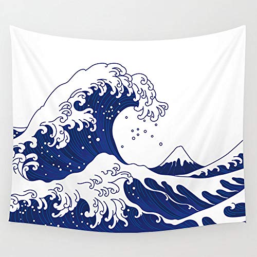KHKJ Gran Ola Kanagawa Tapiz de Pared de Arte japonés Pintura Pared Ukiyo-E Kanagawa Surf tapices de Pared para Vivir A5 95x73cm