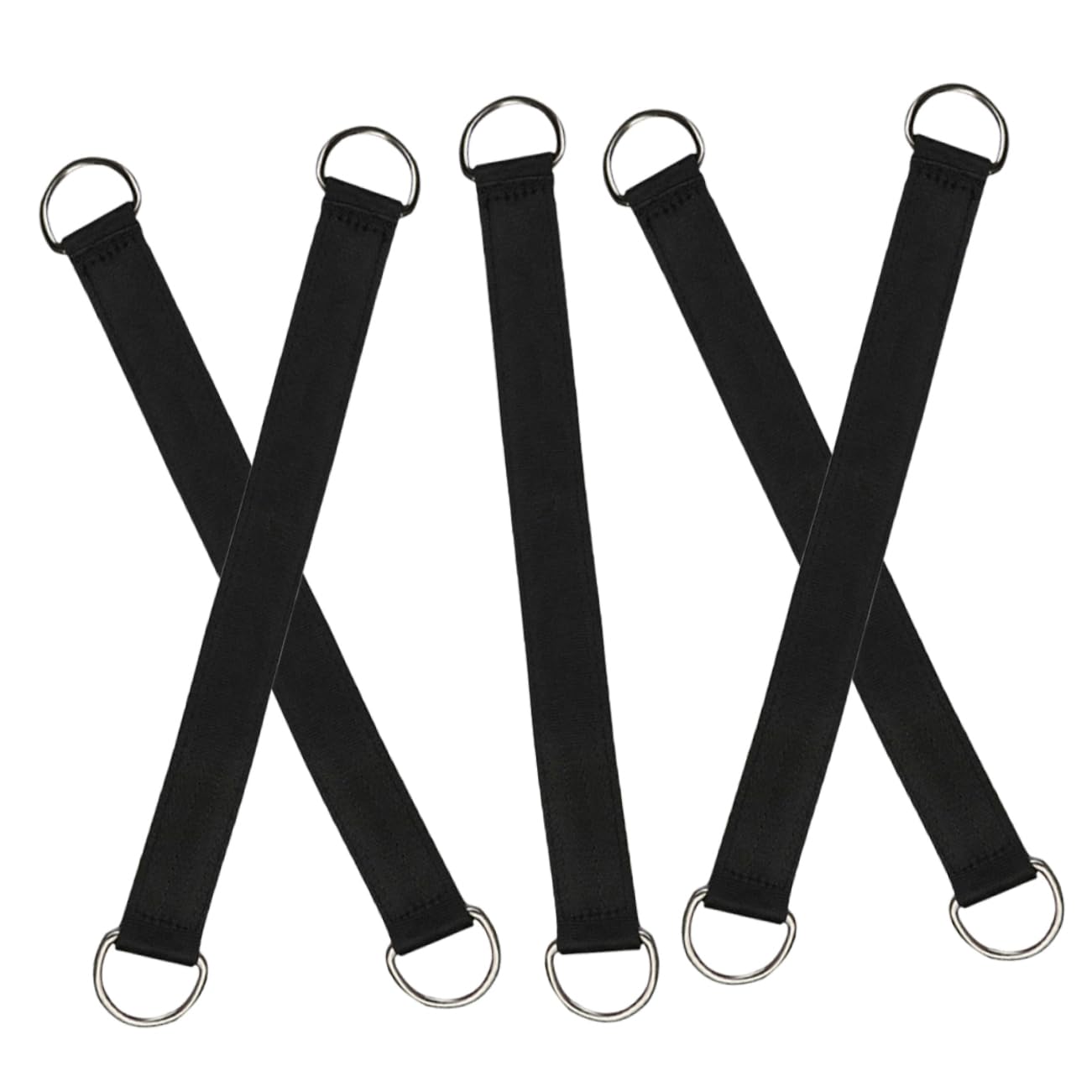 UPKOCH 5 Ensembles Sangle De Boucle Swing Remplacement Crochets De Balançoire Bretelles De Plein Air Chaise Hamac Suspendue Corde De Balançoire Noir en Acier Inoxydable 5 Pièces * 5