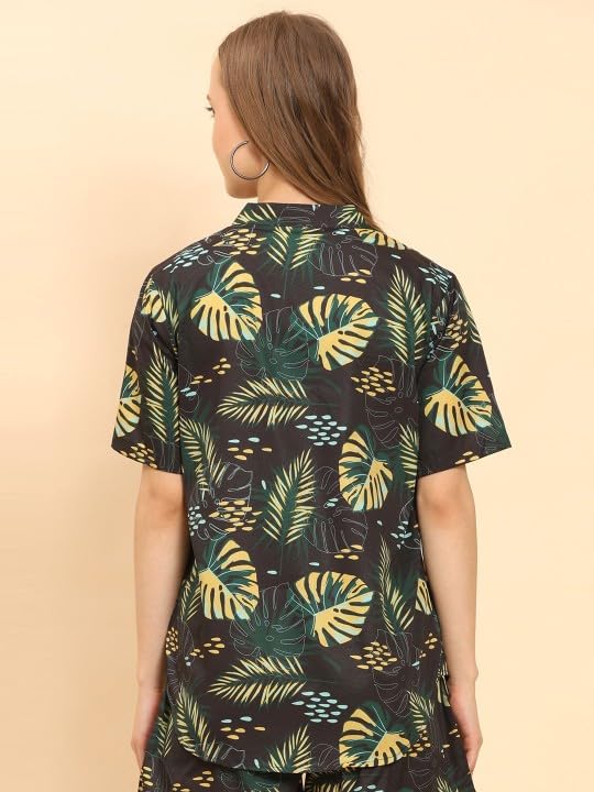 Image of Trendy Queen Women's Printed Straight Mandarin Neck Shirt for Women's | Tops for Woman Shirts | Shirt for Women Stylish Western (SD778 S)