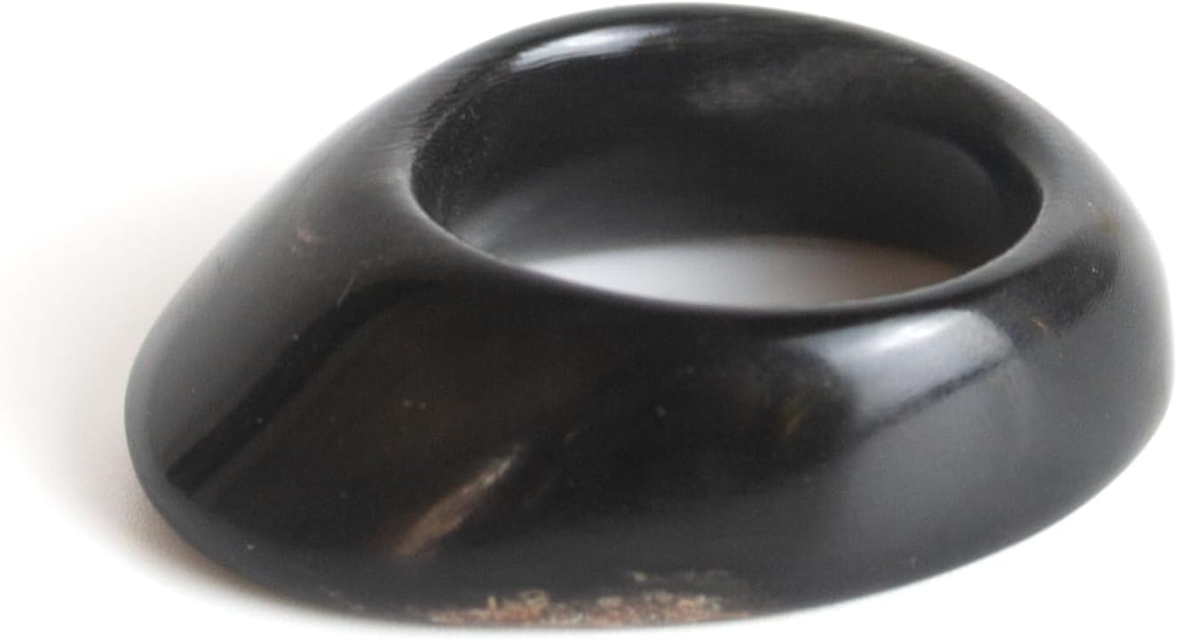 Vermil Archery Thumb Ring - Lantern Buffalo Horn - Protective Gear for Thumb Draw in Traditional Archery