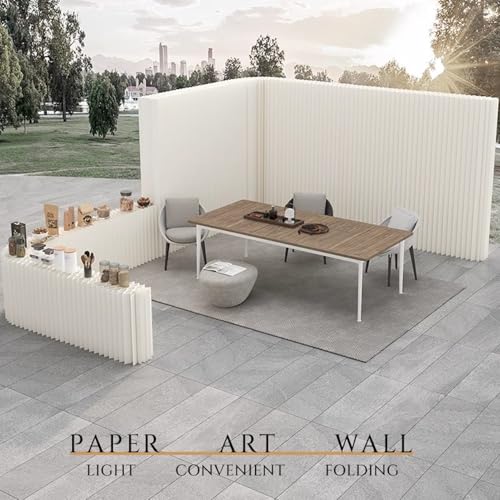 Cloison de séparation rétractable blanche en papier pliante 2x1,6m