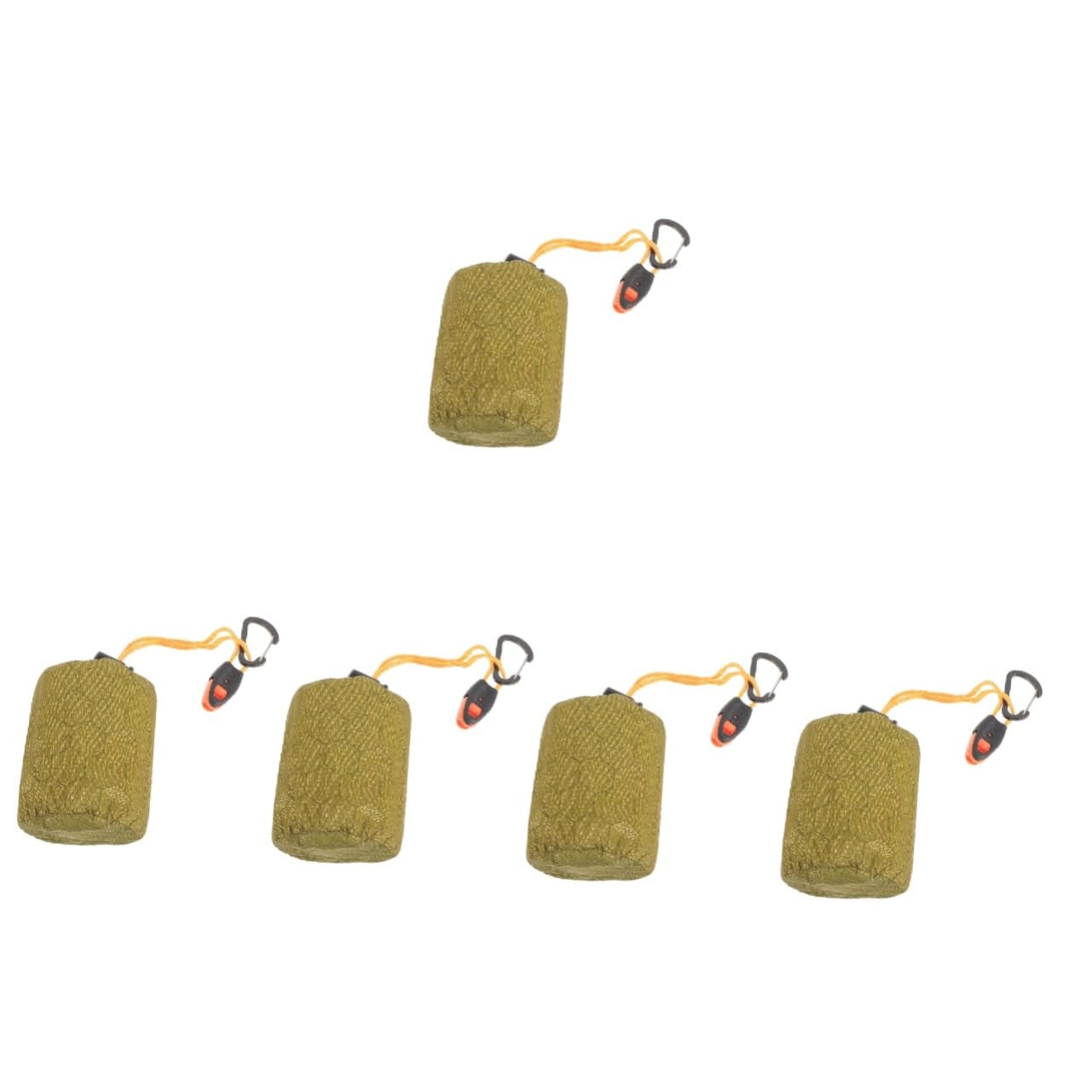 Kisangel 5 Sätze Notfall Schlafsack Aluminiumfolie mit Tragetasche Kompakter Ultraleichter Schlafsack für Camping Trekking und Outdoor Aktivitäten zur Körpertemperaturkontrolle Notfällen