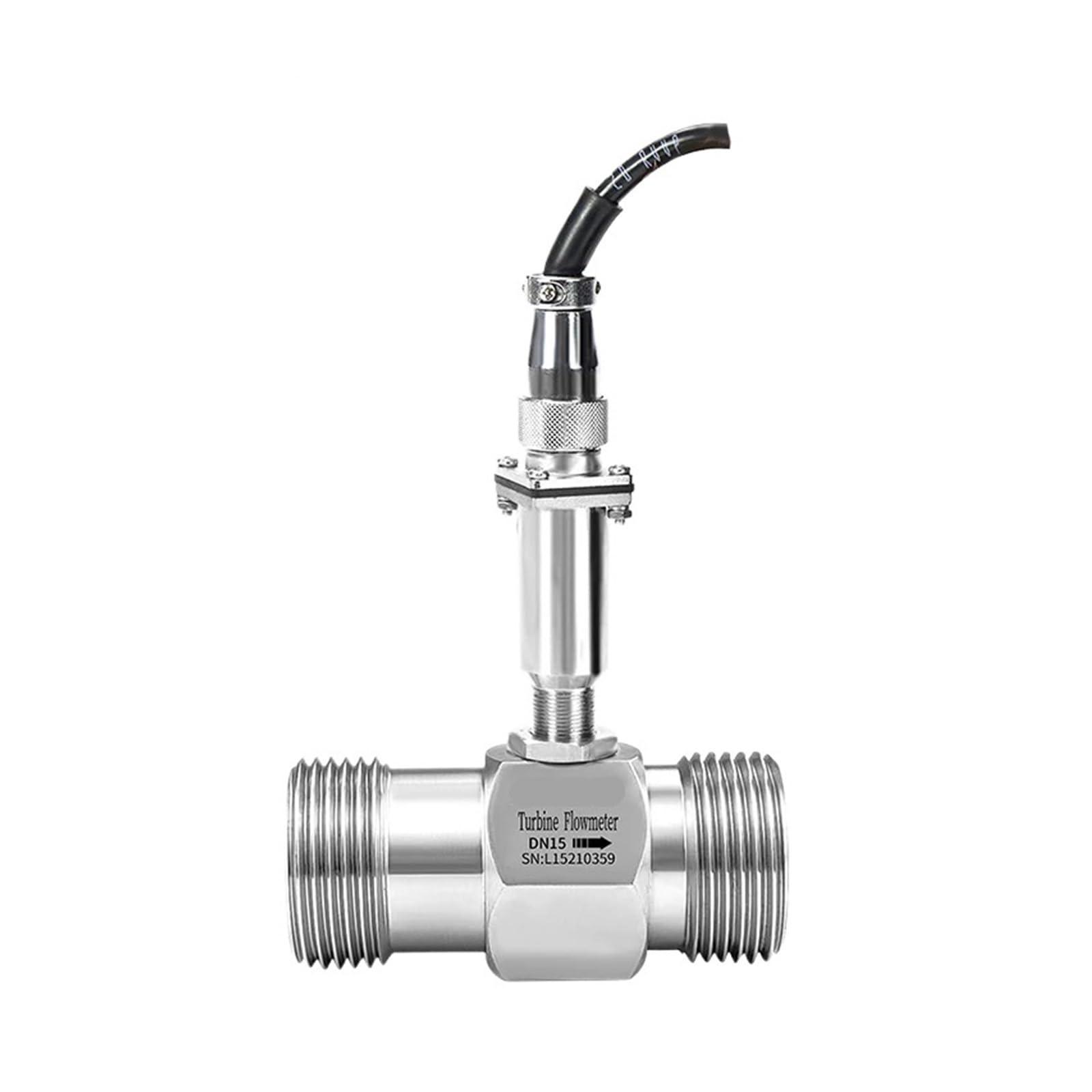 KSZHZYMGX Turbine Flow Meter Waterproof Pulse Signal 12-24VDC(DN4)