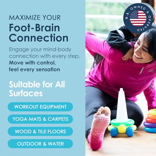 Image of Yoga Socks for Women Non Slip, Toeless Non Skid Sticky Grip Sock - Pilates, Barre, Ballet